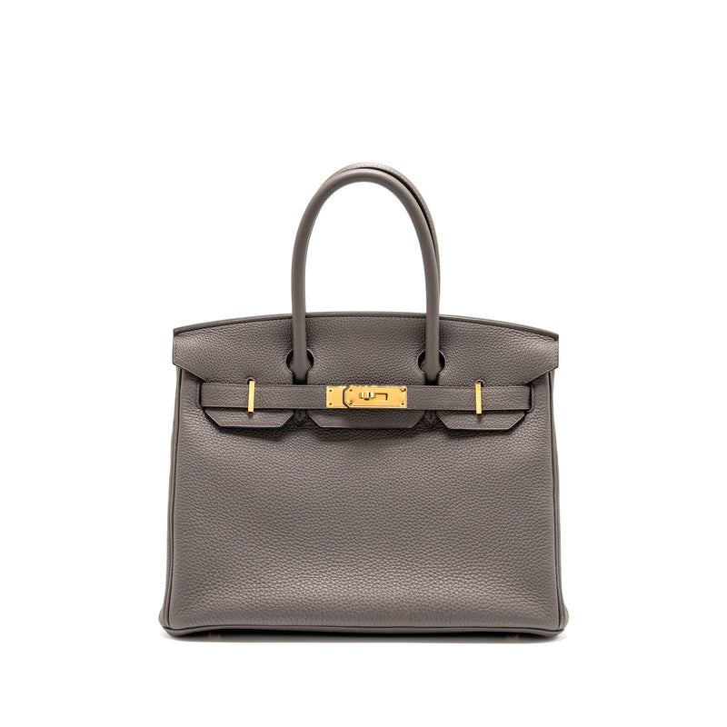 Hermes Birkin 30 Togo Gris Etain RGHW Stamp D
