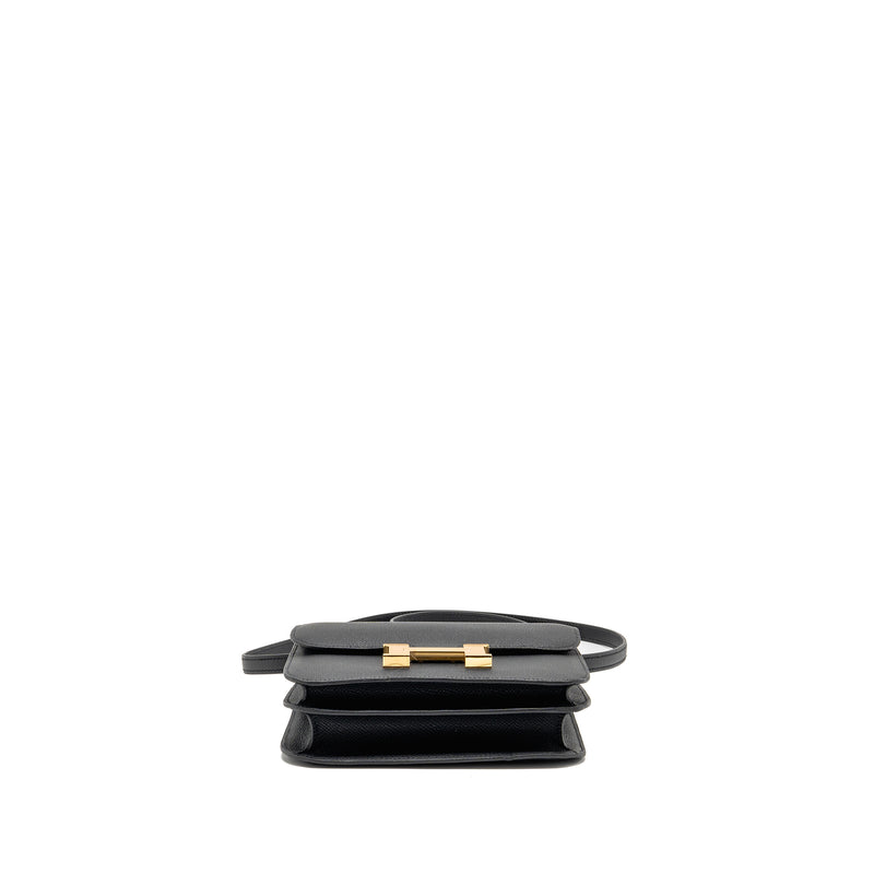 Hermes Mini Constance epsom black GHW stamp K