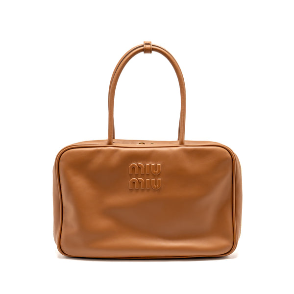Miu Miu Large Beau Bag Calfskin Cognac GHW