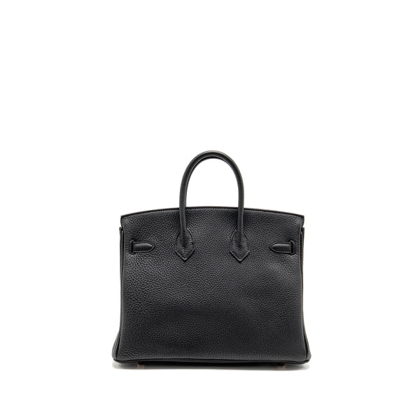 Hermes Birkin 25 Togo Black RGHW Stamp D