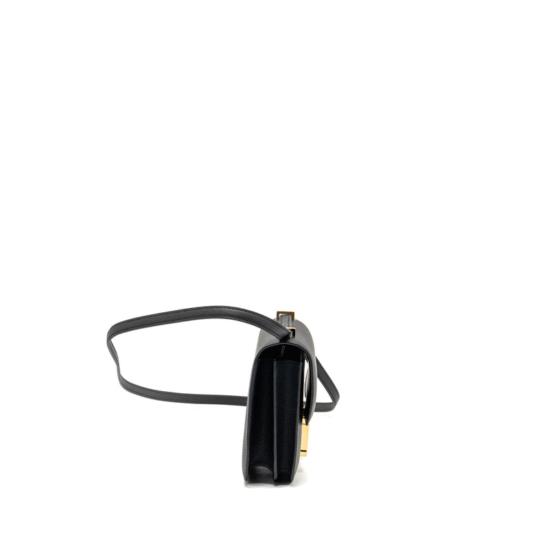 Hermes Mini Constance epsom black GHW stamp K
