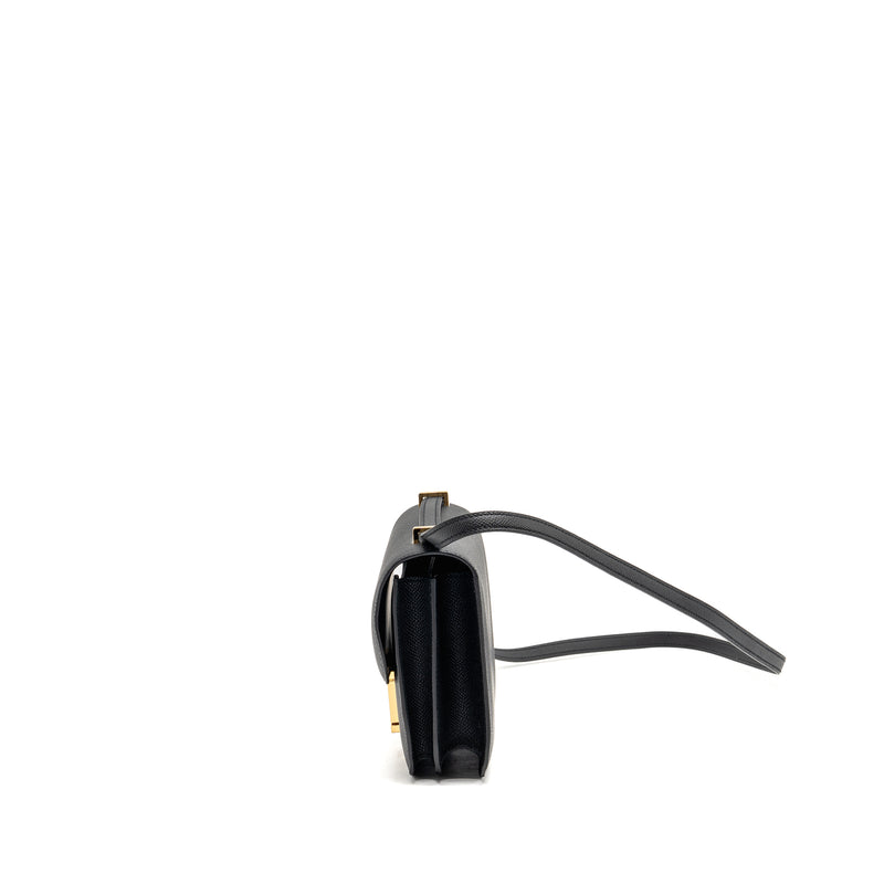Hermes Mini Constance epsom black GHW stamp K