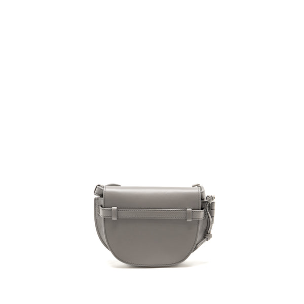 Loewe Mini Gate Dual Bag Soft Calfskin with Jacquard Strap Grey SHW