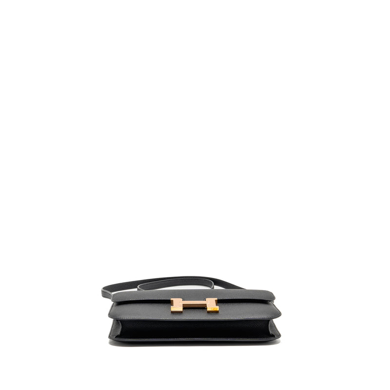 HERMES Constance Elan Epsom Black RGHW Stamp W