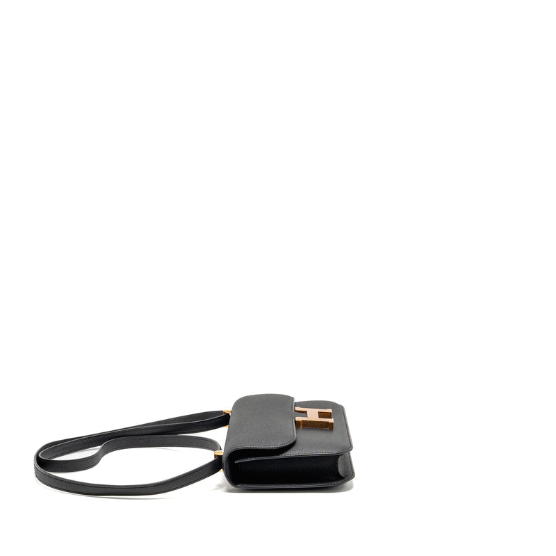 HERMES Constance Elan Epsom Black RGHW Stamp W