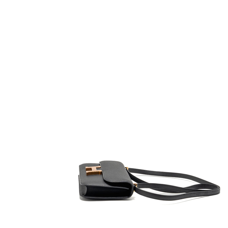 HERMES Constance Elan Epsom Black RGHW Stamp W