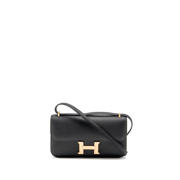 HERMES Constance Elan Epsom Black RGHW Stamp W