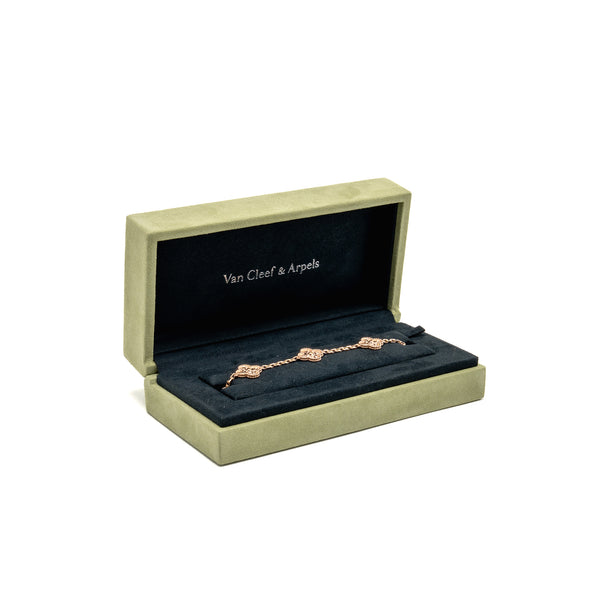 Van Cleef and Arpels Vintage Alhambra bracelet 5 motif 18K rose gold