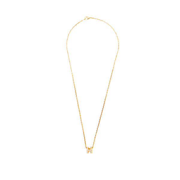 Hermes Mini Pop H Pendant Marron Glace RGHW