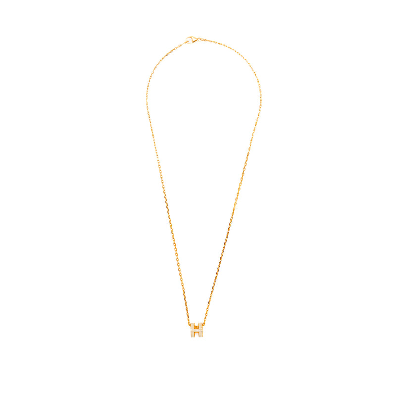 Hermes Mini Pop H Pendant Marron Glace RGHW