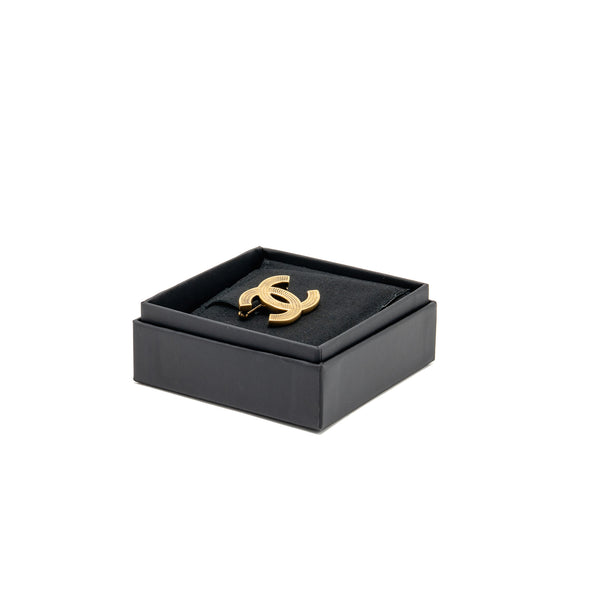Chanel CC Brooch Gold Tone