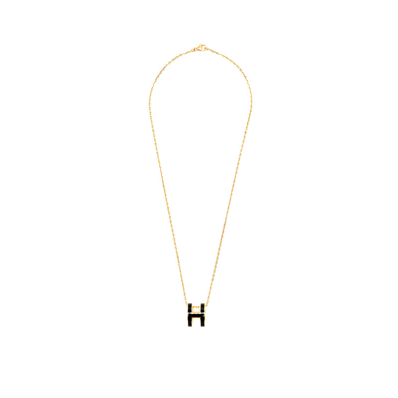 Hermes Pop H Pendant Black RGHW