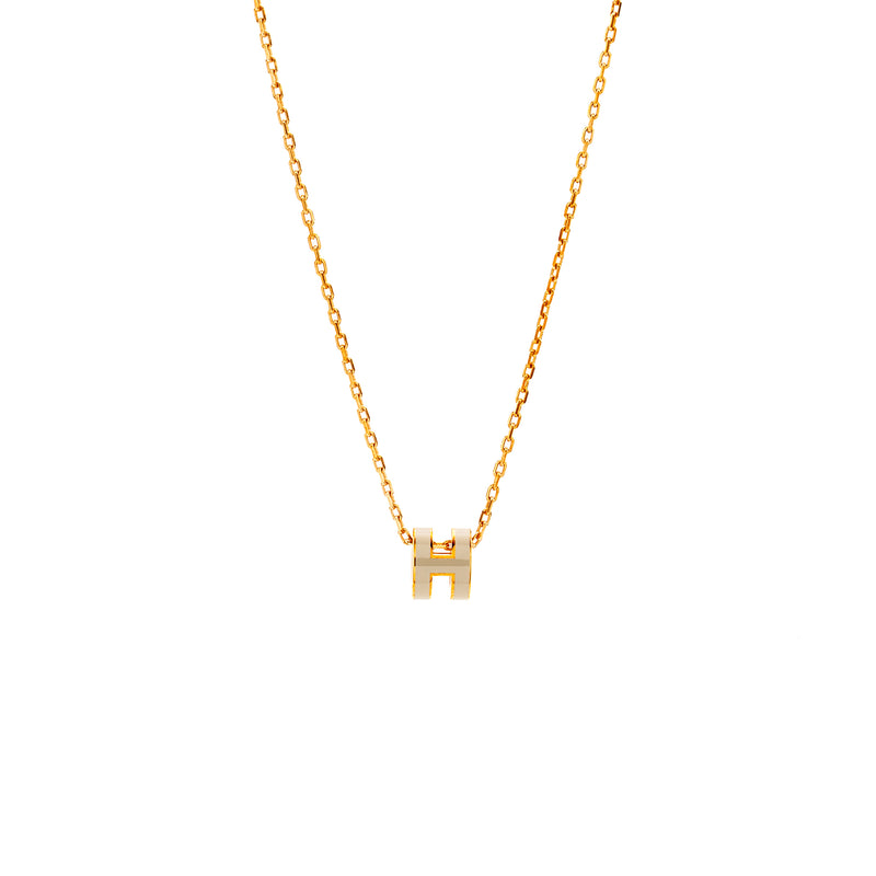 Hermes Mini Pop H Pendant Marron Glace RGHW