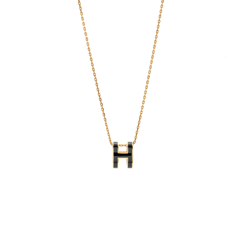 Hermes Pop H Pendant Black RGHW