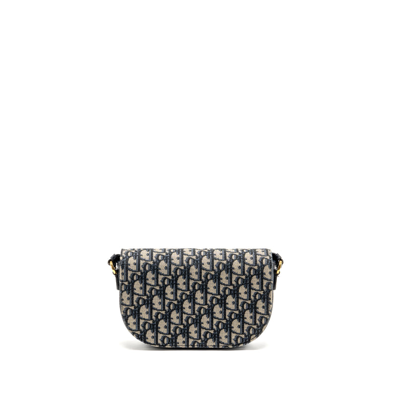 Dior CD Signature Crossbody Bag Oblique Canvas Navy GHW