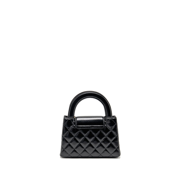 Chanel Mini Kelly Shopping Tote Bag Calfskin Black GHW (Microchip)