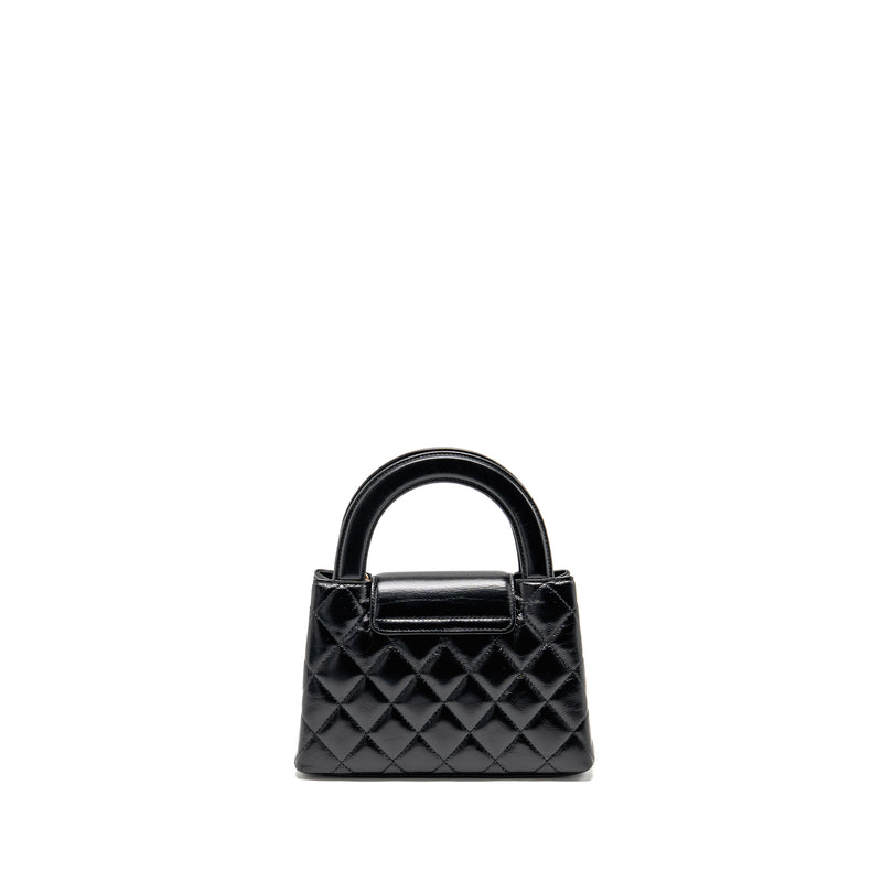 Chanel Mini Kelly Shopping Tote Bag Calfskin Black GHW (Microchip)