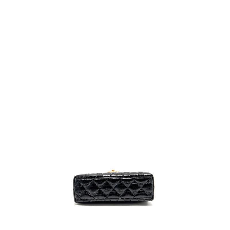 Chanel Mini Kelly Shopping Tote Bag Calfskin Black GHW (Microchip)