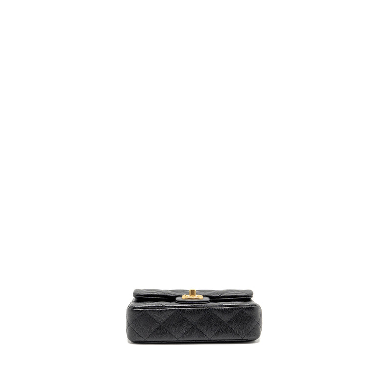 Chanel Coco Love Flap Bag Adjustable Chain Caviar Black GHW (Microchip)