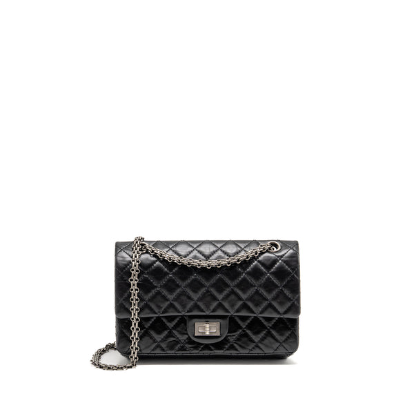 Chanel Small 2.55 Reissue Flap Bag Aged Calfskin Black SHW (Microchip)