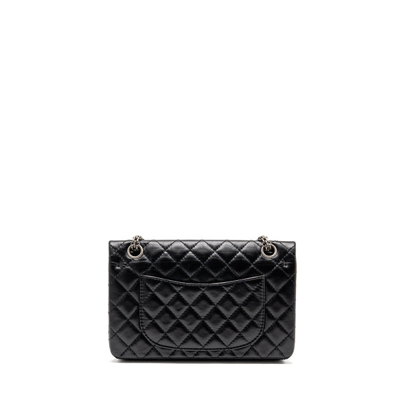 Chanel Small 2.55 Reissue Flap Bag Aged Calfskin Black SHW (Microchip)