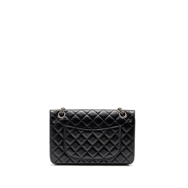 Chanel Small 2.55 Reissue Flap Bag Aged Calfskin Black SHW (Microchip)