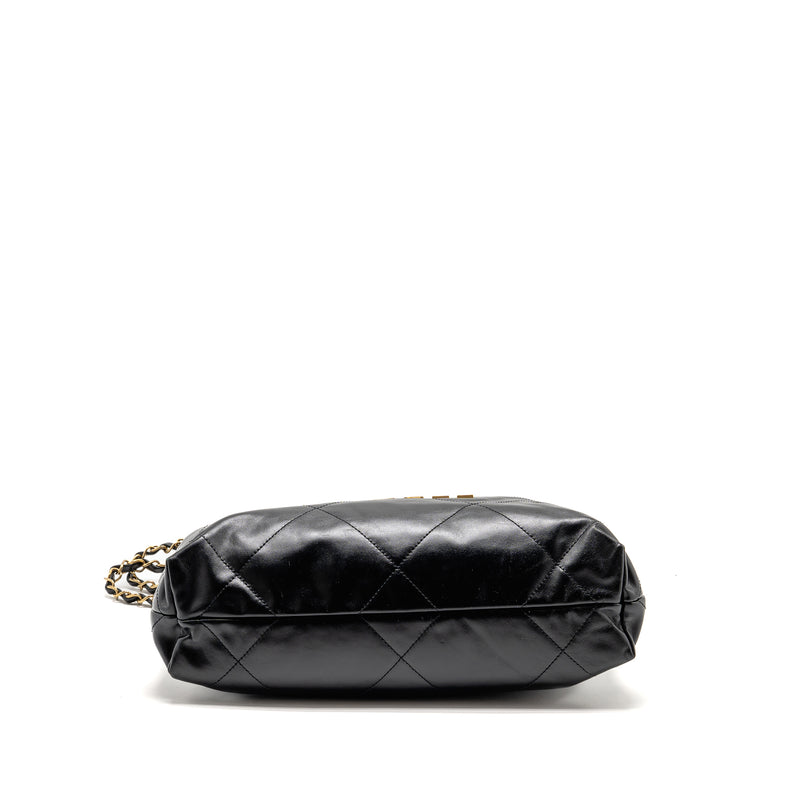 Chanel Small 22 Bag Shiny Calfskin Black GHW (microchip)