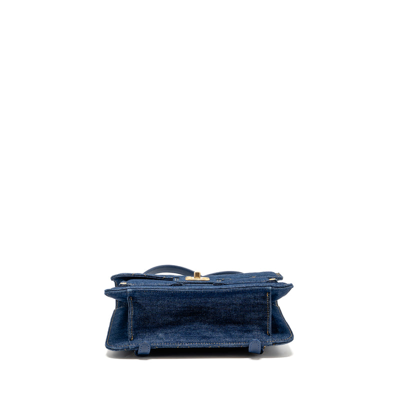 Chanel 23S Flap Backpack Denim Blue GHW (Microchip)