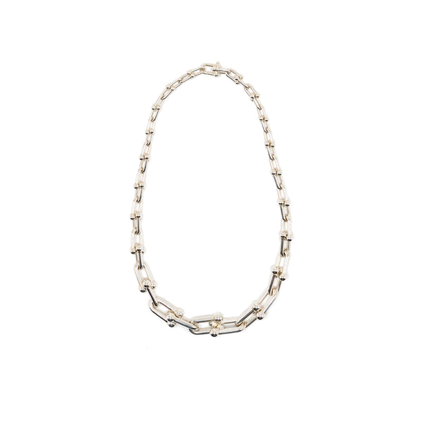 Tiffany Hardware Graduated Link Necklace Sterling Silver