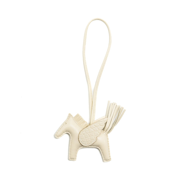 Hermes Rodeo Pegase PM Bag Charm Touch Alligator Beton/Craie/Nata Stamp U