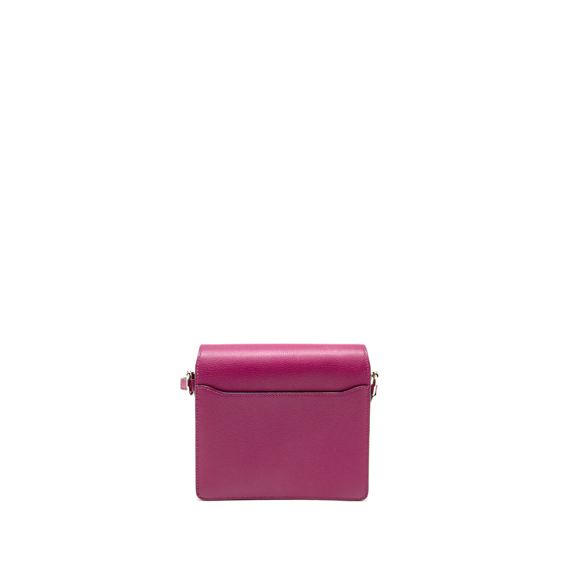Hermes Mini Roulis Evercolor Rose Purple SHW Stamp A