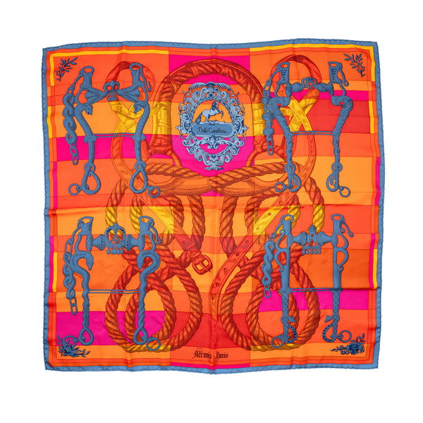 Hermes 90x90cm Della Cavalleria Silk Scarf Red/Multicolour