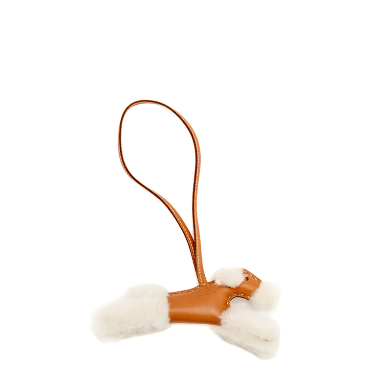 Hermes budy shearing bag charm wool/lambskin Gold Stamp K