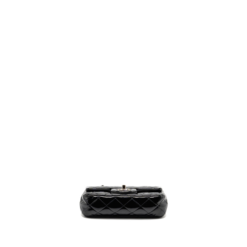 Chanel CC Mini Flap Bag Patent Black SHW