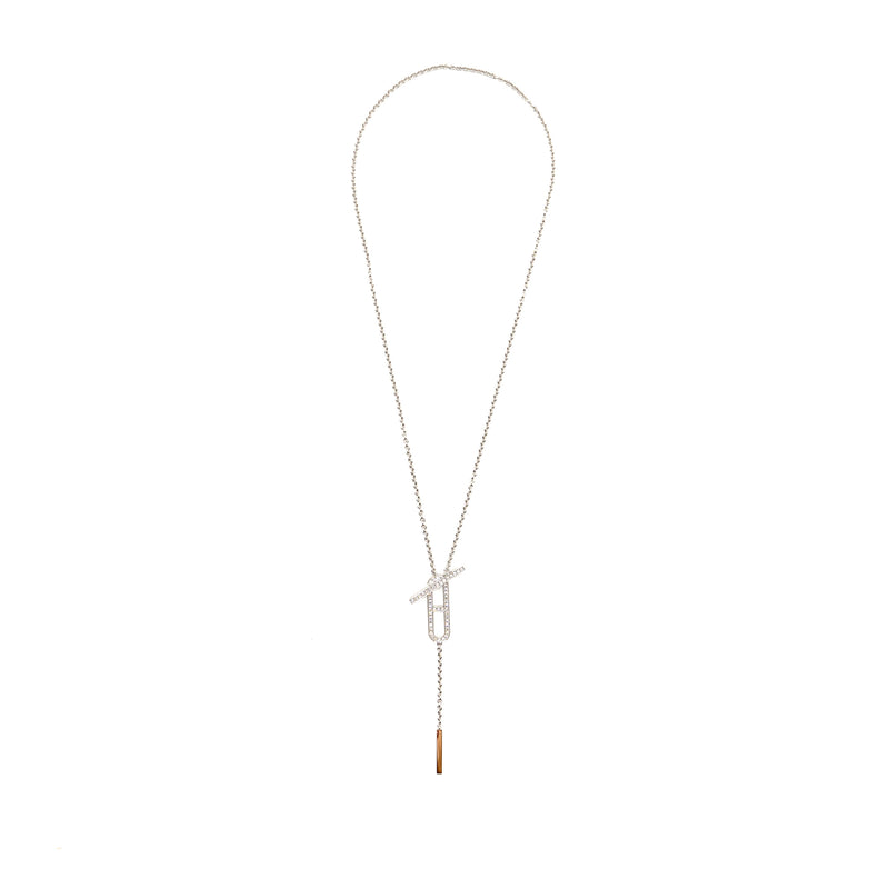 Hermes Ever Chaine D Andre necklace white gold diamonds