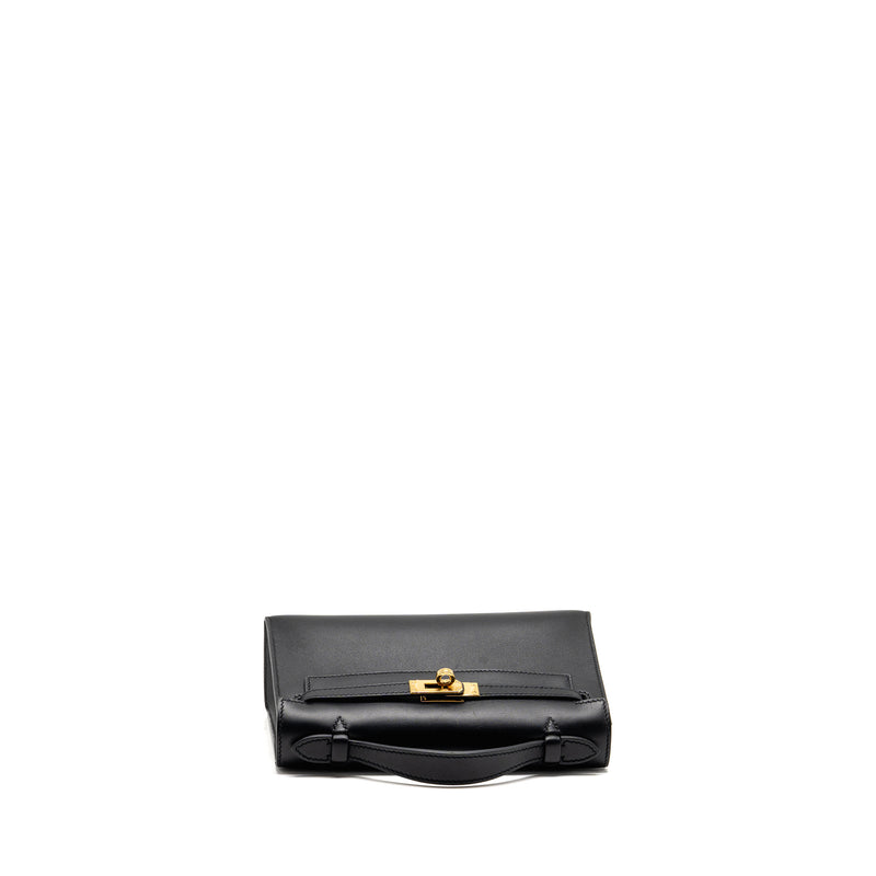 Hermes Kelly Pochette Swift Black GHW Stamp Y