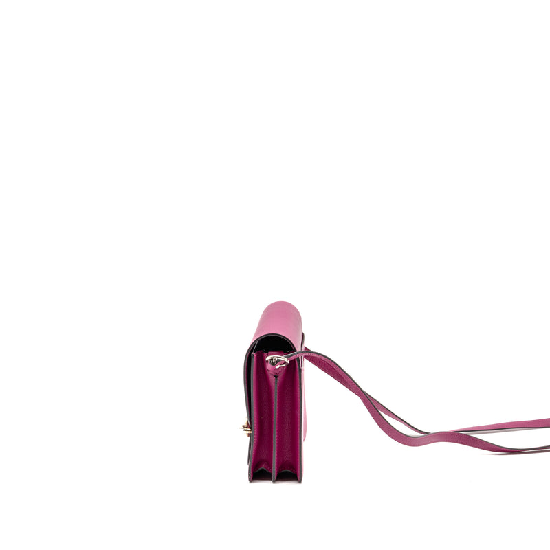 Hermes Mini Roulis Evercolor Rose Purple SHW Stamp A