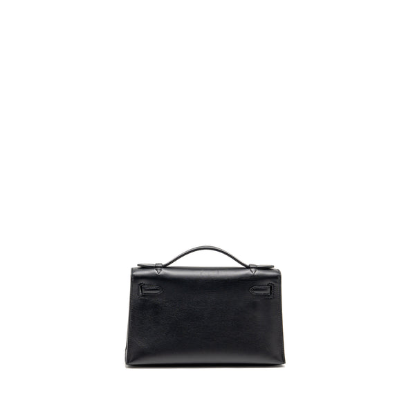 Hermes Kelly Pochette Swift Black GHW Stamp Y