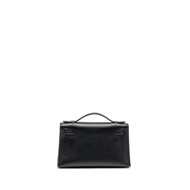 Hermes Kelly Pochette Swift Black GHW Stamp Y