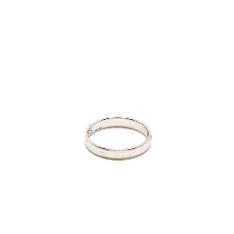 Hermes Size 57 Ever Herakles Wedding Band White Gold, Diamonds