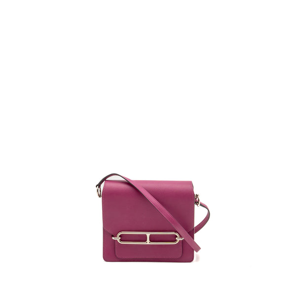 Hermes Mini Roulis Evercolor Rose Purple SHW Stamp A