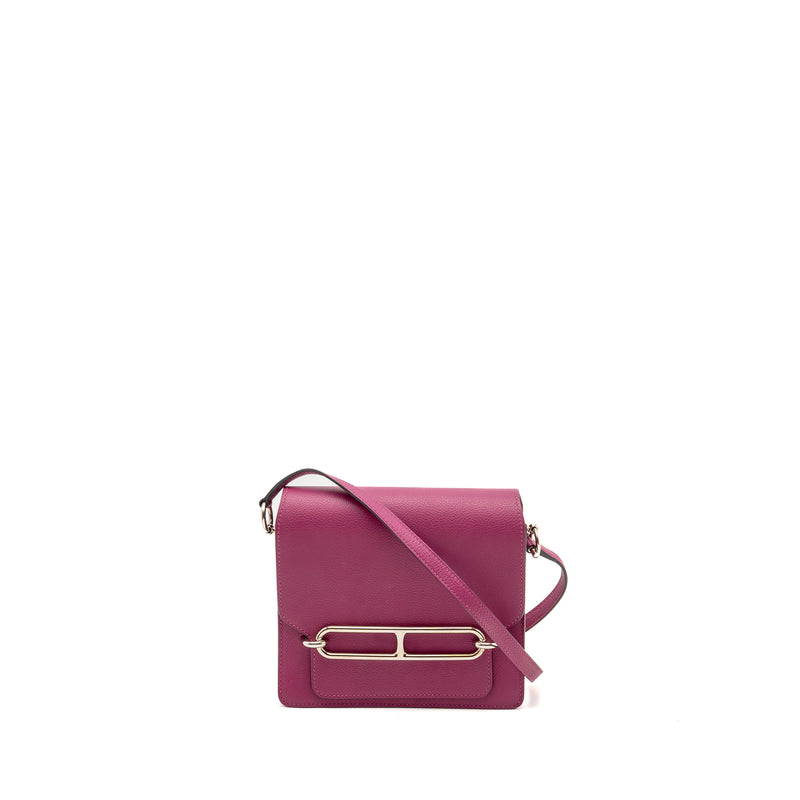 Hermes Mini Roulis Evercolor Rose Purple SHW Stamp A