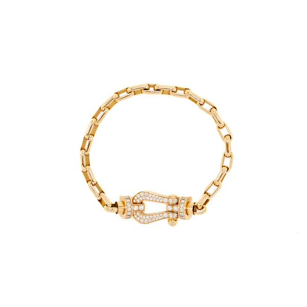 FRED Force 10 Bracelet Large Model Rose Gold/Diamonds with 2 Size 16 Strap/Chain