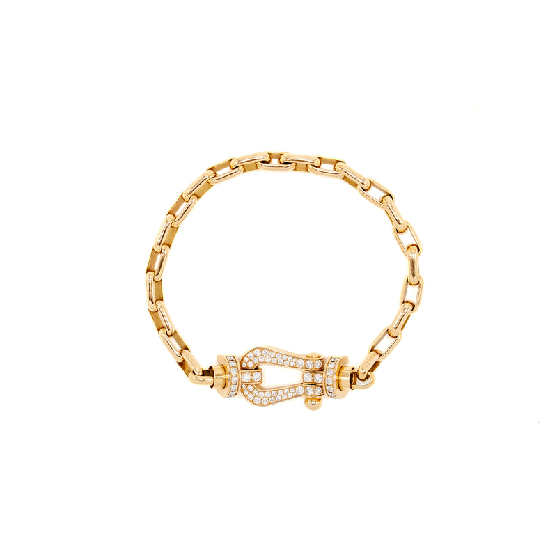 FRED Force 10 Bracelet Large Model Rose Gold/Diamonds with 2 Size 16 Strap/Chain