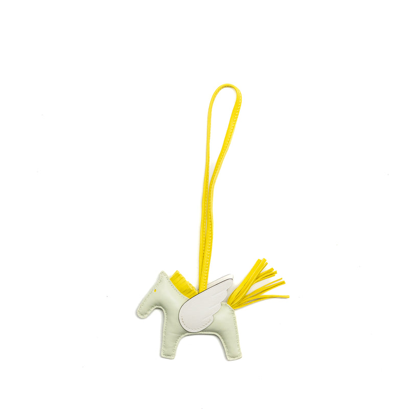 Hermes Rodeo Pegase PM Bag Charm Vert Fizz/Lime/New White Stamp B