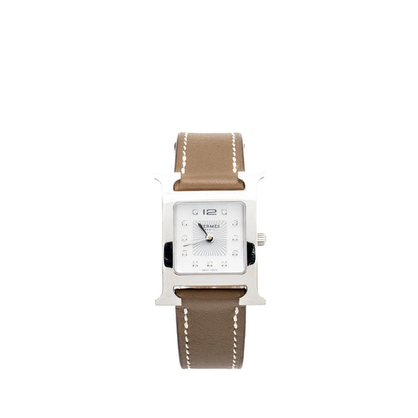 Hermes Heure H steel watch, small model 25mm