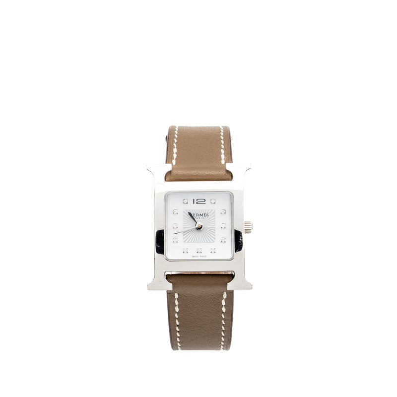 Hermes Heure H steel watch, small model 25mm