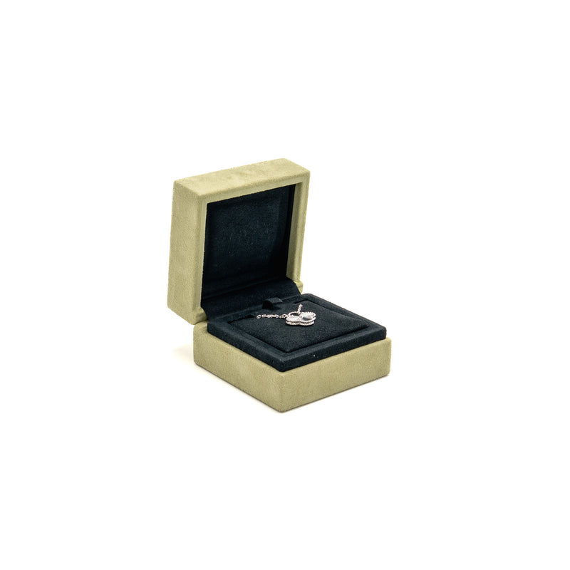 Van Cleef& Arpels Vintage Alhambra Pendant Guilloche White Gold