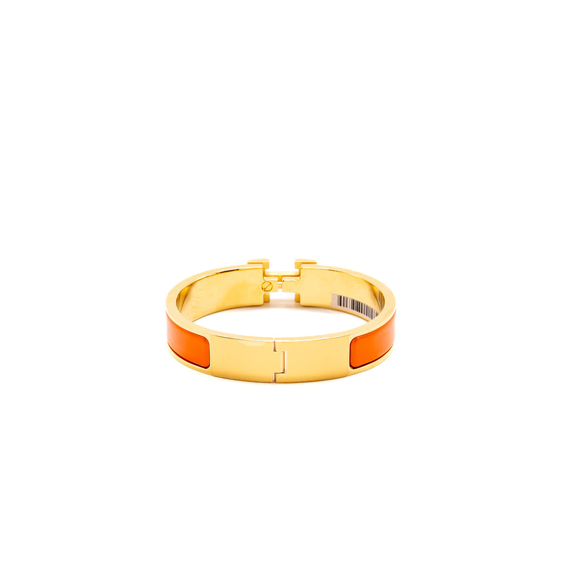 Hermes Size PM Clic H Bracelet Orange GHW