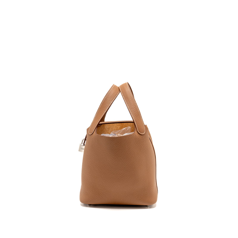 Hermes Picotin 18 Lock Bag Clemence Gold SHW Stamp K